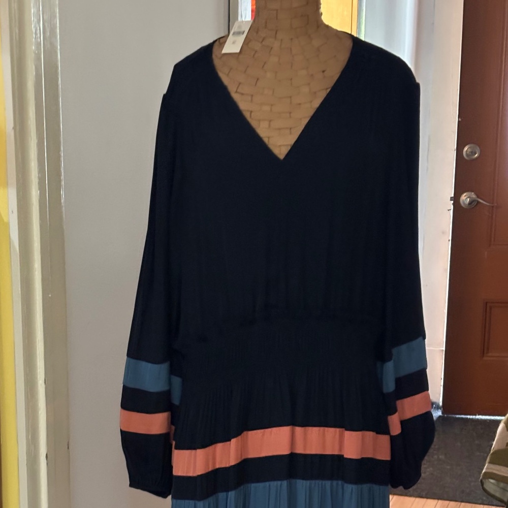 Anthropologie CURRENT AIR Los Angeles XL Long-Sleeved Dress (mid-calf)